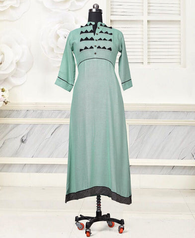 RE - Exquisite Mint green viscose alpine stitched kurti