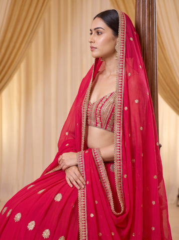 Rani Color Sequins Embriodery Work Lehenga Choli