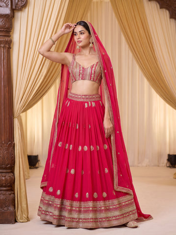 Rani Color Sequins Embriodery Work Lehenga Choli