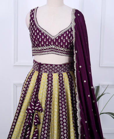 Sequins Embroidery Work Georgette Lehenga Choli