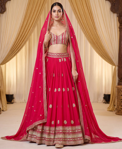 Rani Color Sequins Embriodery Work Lehenga Choli