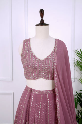 Trendy Pink Sequins Work Lehenga Choli