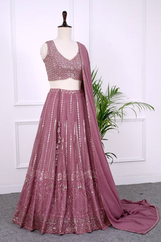 Trendy Pink Sequins Work Lehenga Choli