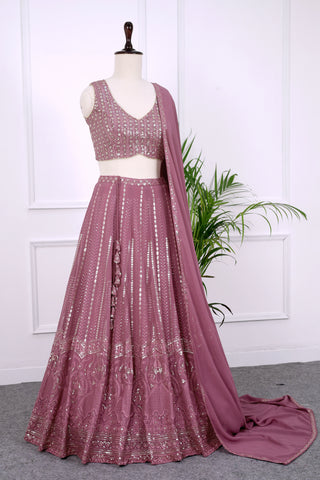 Trendy Pink Sequins Work Lehenga Choli