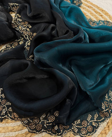 Pure Space Silk With Jarkhan Work Saree