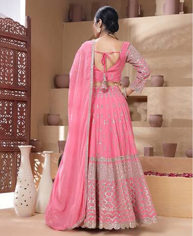 Pink Color 9mm Sequins Embroidered Lehenga Choli