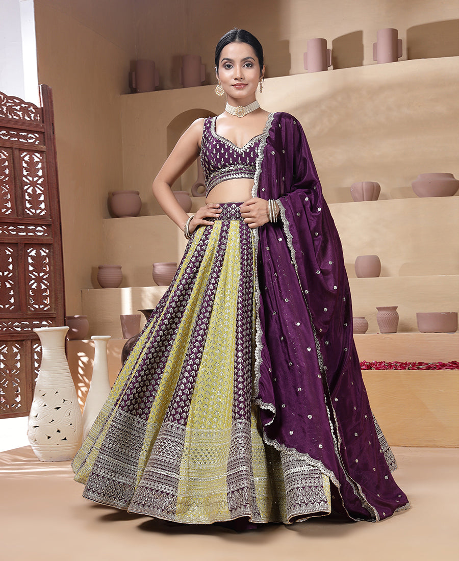Sequins Embroidery Work Georgette Lehenga Choli