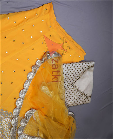 RE - Yellow Coloured Embroidery Work Lehenga Choli