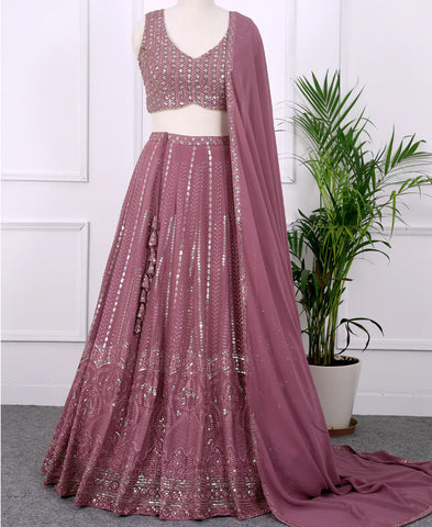 Trendy Pink Sequins Work Lehenga Choli